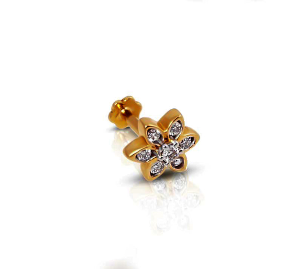 DIAMOND NOSEPIN, Diamond jewellery, nose pin, gold nose pin, efif diamond jewellery