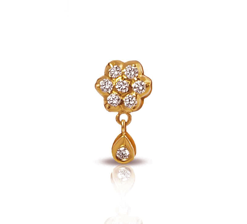 DIAMOND NOSEPIN, Diamond jewellery, nose pin, gold nose pin, efif diamond jewellery