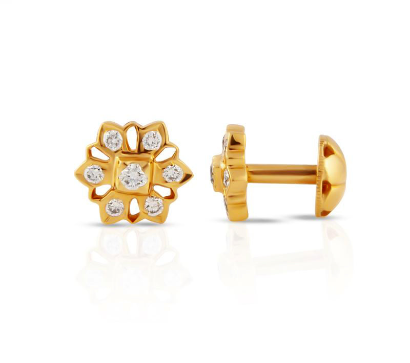 The Mridula Closed Setting 22k Diamond Stud