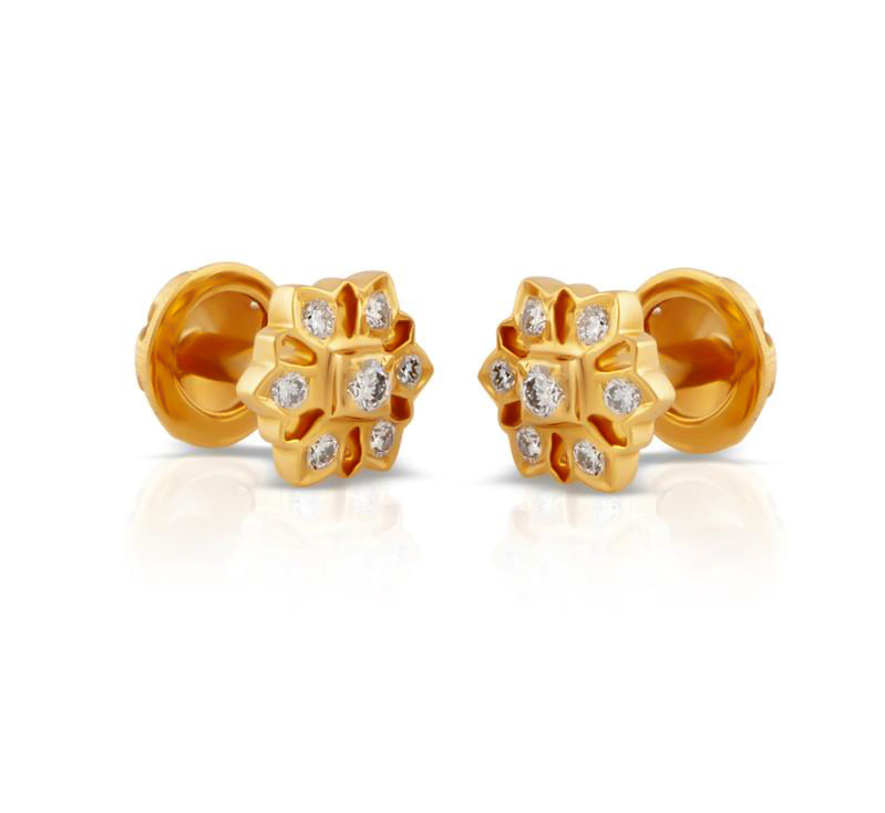 The Mridula Closed Setting 22k Diamond Stud