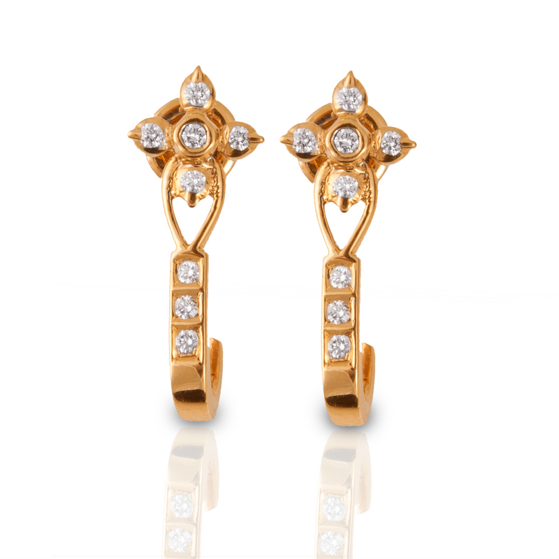 J type on sale diamond earrings