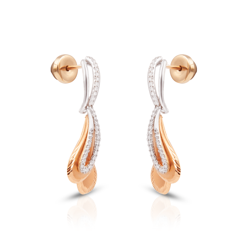 Sparkling Circle Stud Earrings | Rose gold plated | Pandora US