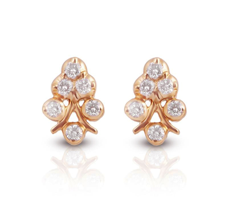 The Aadhila Closed Setting 22k Diamond Stud