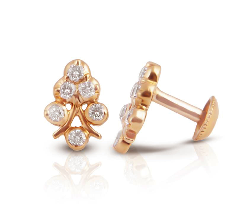 The Aadhila Closed Setting 22k Diamond Stud