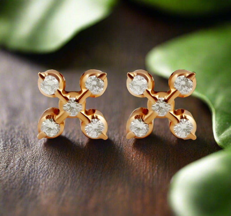 Five stone diamond earrings deals