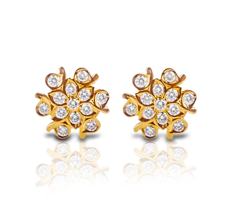 The Dharshini Closed Setting 22k Diamond Stud