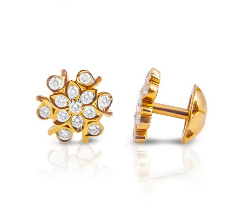 The Dharshini Closed Setting 22k Diamond Stud