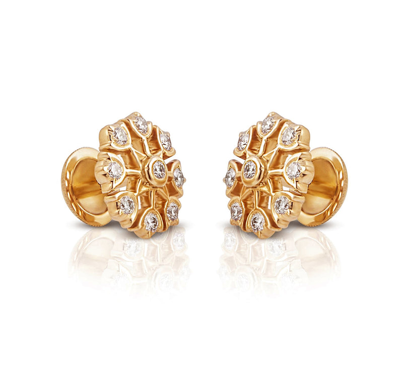 The Aadhini Closed Setting 22k Diamond Stud