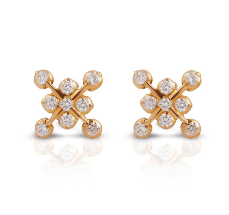 The Thara Closed Setting 22k Diamond Stud