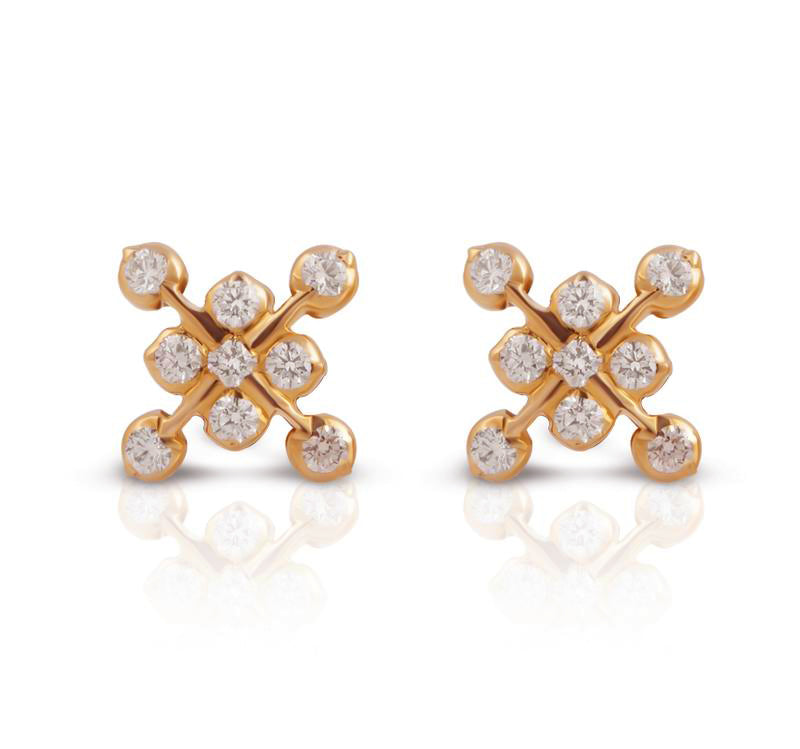 The Kaveri Closed Setting 22k Diamond Stud