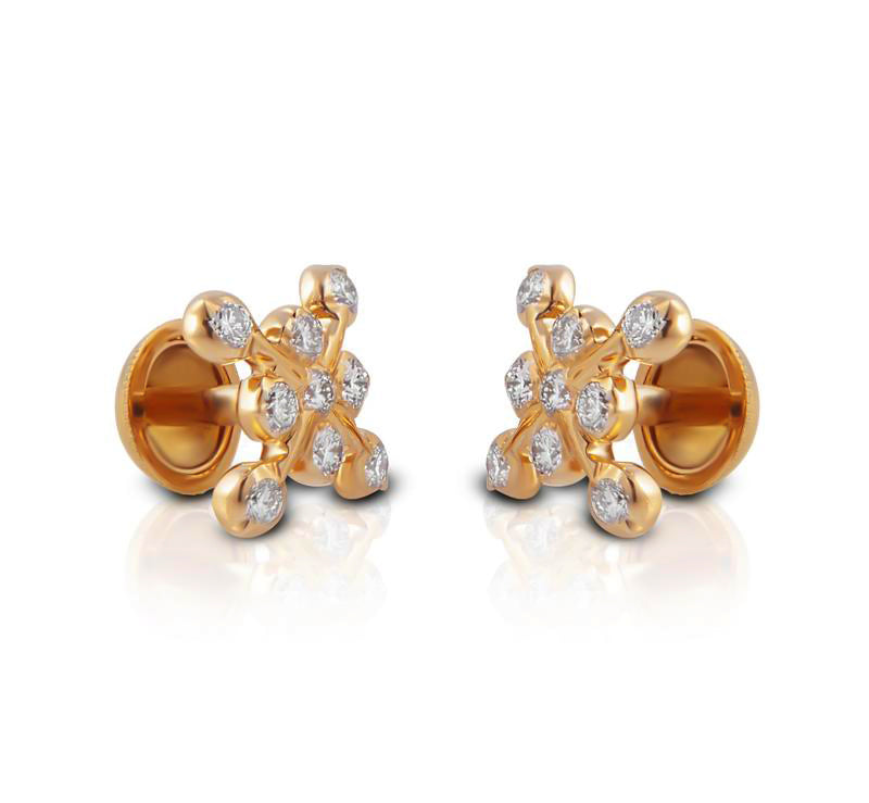 The Thara Closed Setting 22k Diamond Stud