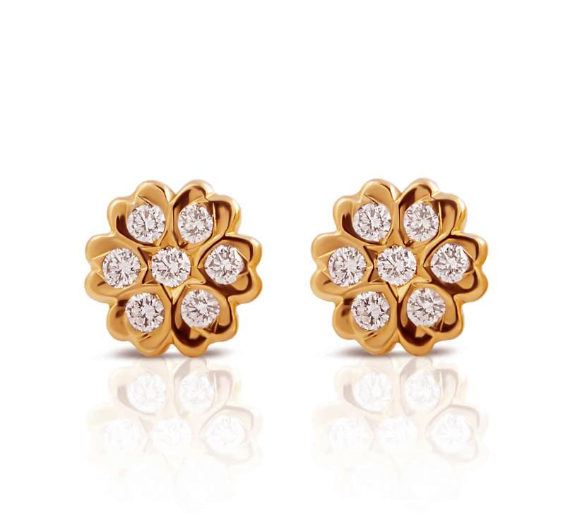 The Maalini  Closed Setting 22k Diamond Stud