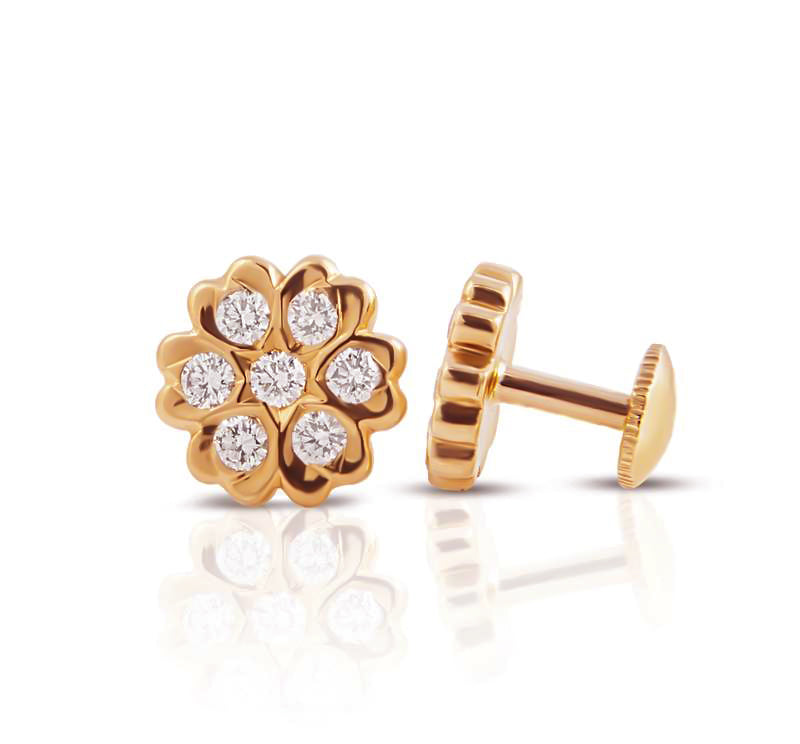 The Maalini  Closed Setting 22k Diamond Stud