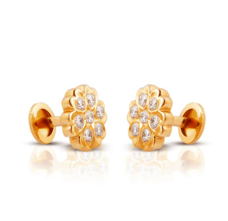 The Maalini  Closed Setting 22k Diamond Stud