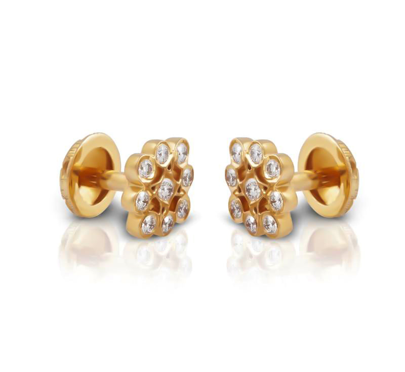 The Akhalya Closed Setting 22k Diamond Stud