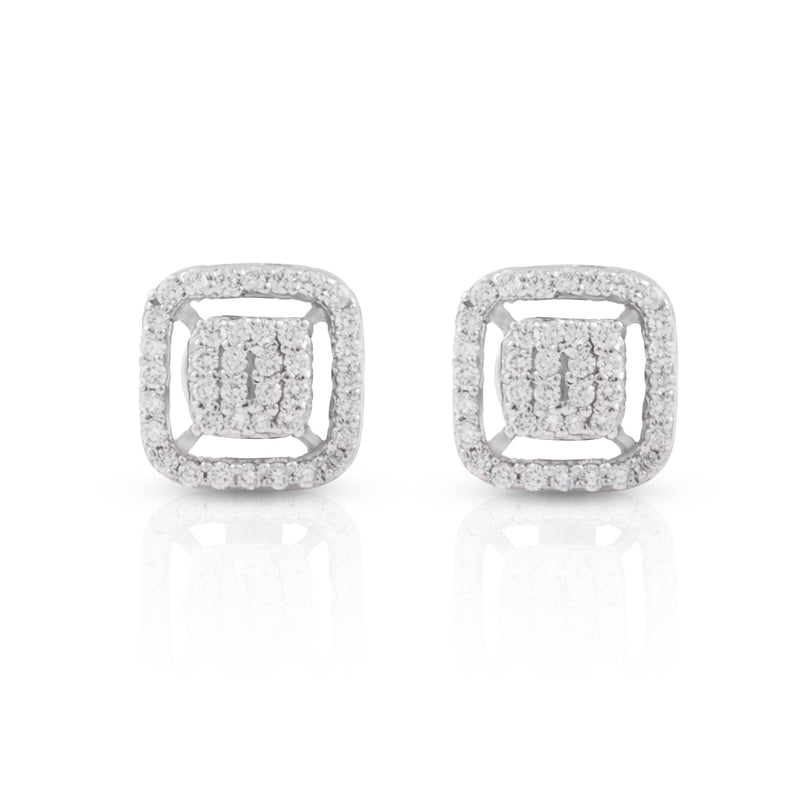 ENGAGING 18KT WHITE GOLD DIAMOND STUDS - EFIF Diamonds – EF-IF Diamond  Jewellery