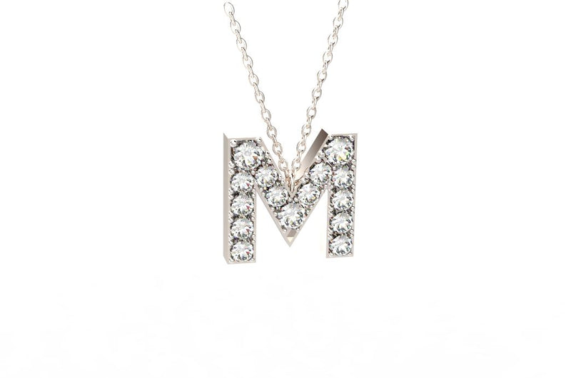 MEENAZ Valentine Gifts Gold Plated 'M' Alphabet with Chain in American  Diamond Cz Pendant for girls women stylish : Meenaz: Amazon.in: Jewellery