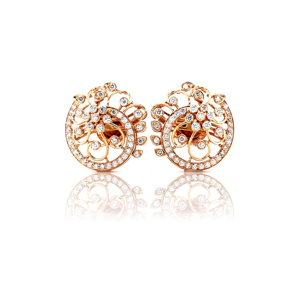 marigold diamond studs, gold and diamond studs, round diamond studs, efif diamond studs, efif diamond jewellery,  diamond jewelley, diamonds