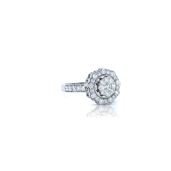 Riya Open Setting Diamond Ring For Women, diamond ring, white gold diamond ring, white gold