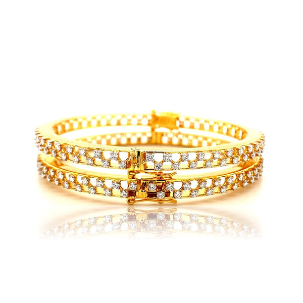 Maansi 18kt Open Setting Diamond Bangle, diamond bagle, bangle, efif diamond bangle, efif diamond jewellery, 