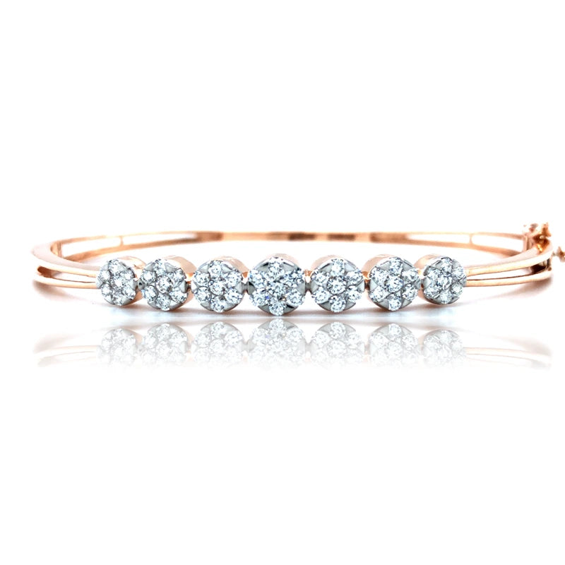 aayushi diamond bracelet, diamond bracelet efif, gold and diamond bracelet, rose gold diamond bracelet,  efif diamond jewellery, 
