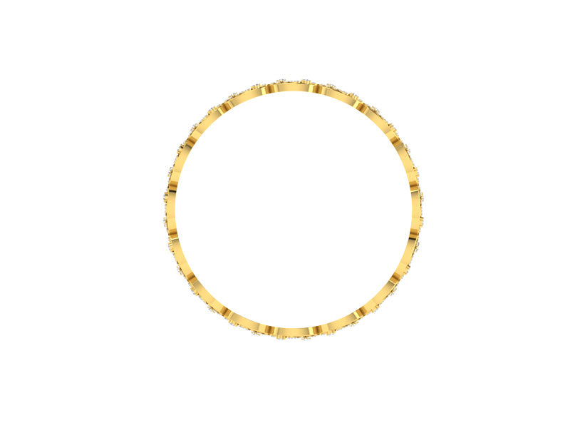 Gold tone white stone lotus bracelet/Kada dj-40446 – dreamjwell