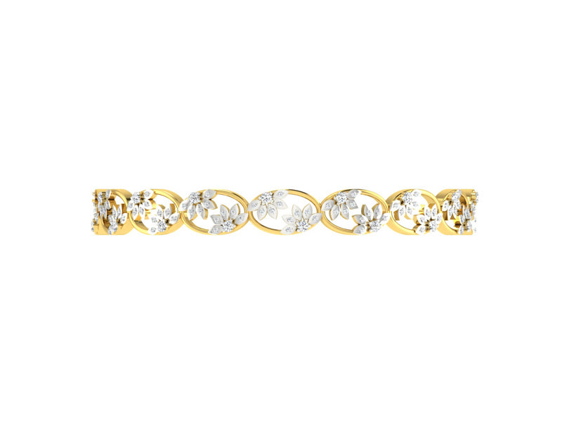 ARTISANAL LOTUS BANGLE efifdiamonds ARTISANAL LOTUS BANGLE efifdiamonds BANGLES 211150.00 EF-IF Diamond Jewellery