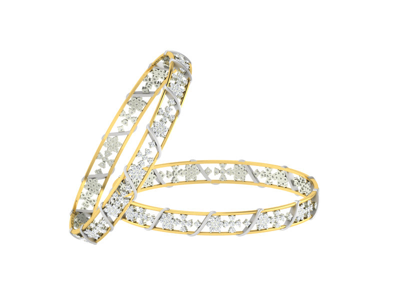 DAZZLING FLORA BANGLE efifdiamonds DAZZLING FLORA BANGLE efifdiamonds BANGLES 134364.00 EF-IF Diamond Jewellery