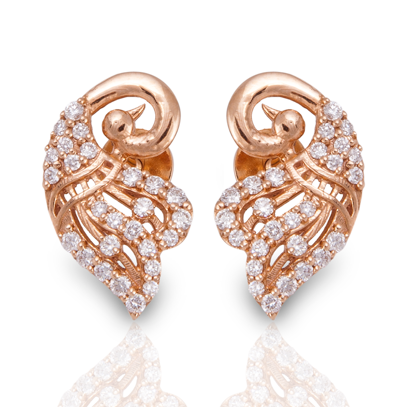 The Magnetic 18k Rose Gold Diamond Studs - EFIF Diamonds – EF-IF Diamond  Jewellery