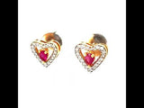 ROSY HEART STUDS