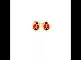 LITTLE WONDER - RED BEETLE EARRINGS