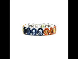 Colorful Sapphire Eternity Ring