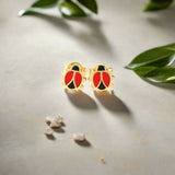 LITTLE WONDER - RED BEETLE EARRINGS