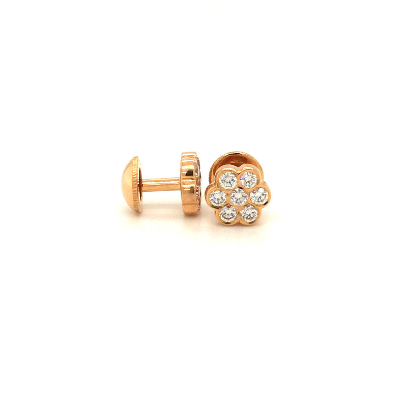 14K White Gold Women Diamond Cluster Bangle Bracelet - Jawa Jewelers