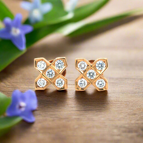 Diamond Studs, Diamond earrings, earring, gold Earring, dimoand jewellery, Efif diamond Jewellery 