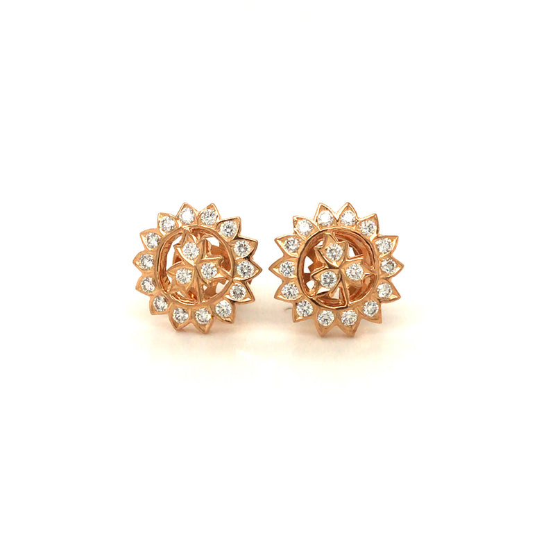 The Suryakanti Closed Setting 22k Diamond Stud