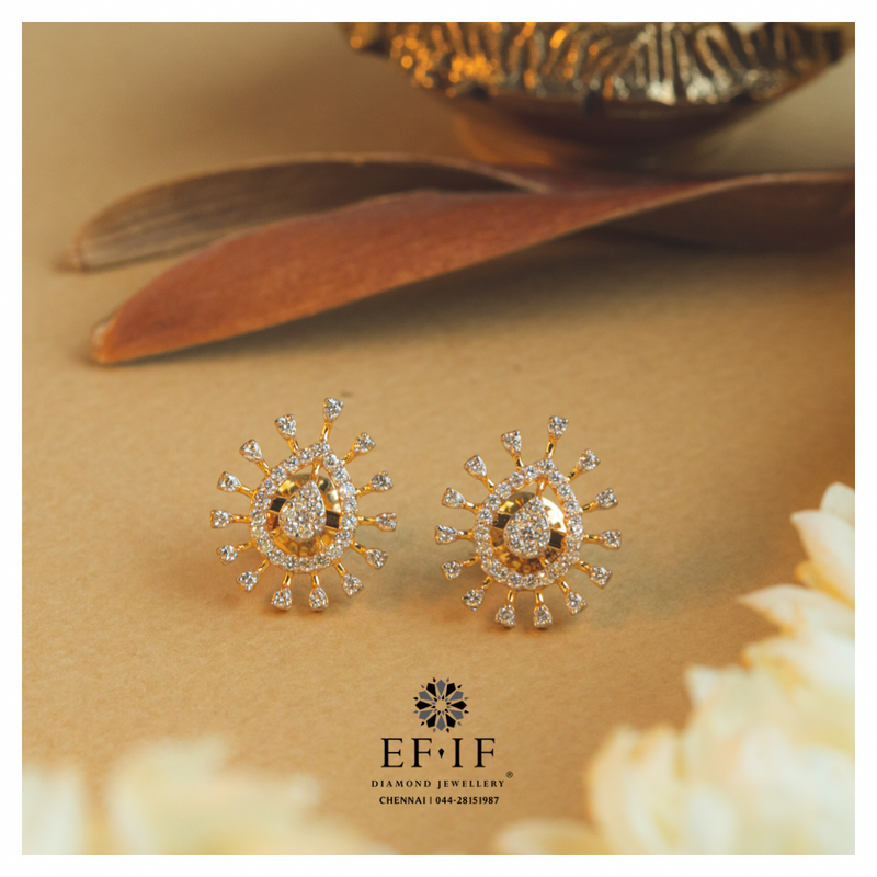 FLORA DIAMOND STUDS