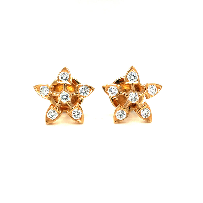 KC Designs Diamond Star Earrings in 14k White Gold with 12 Diamonds  weighing .12ct tw. E12884 - Sami Fine Jewelry