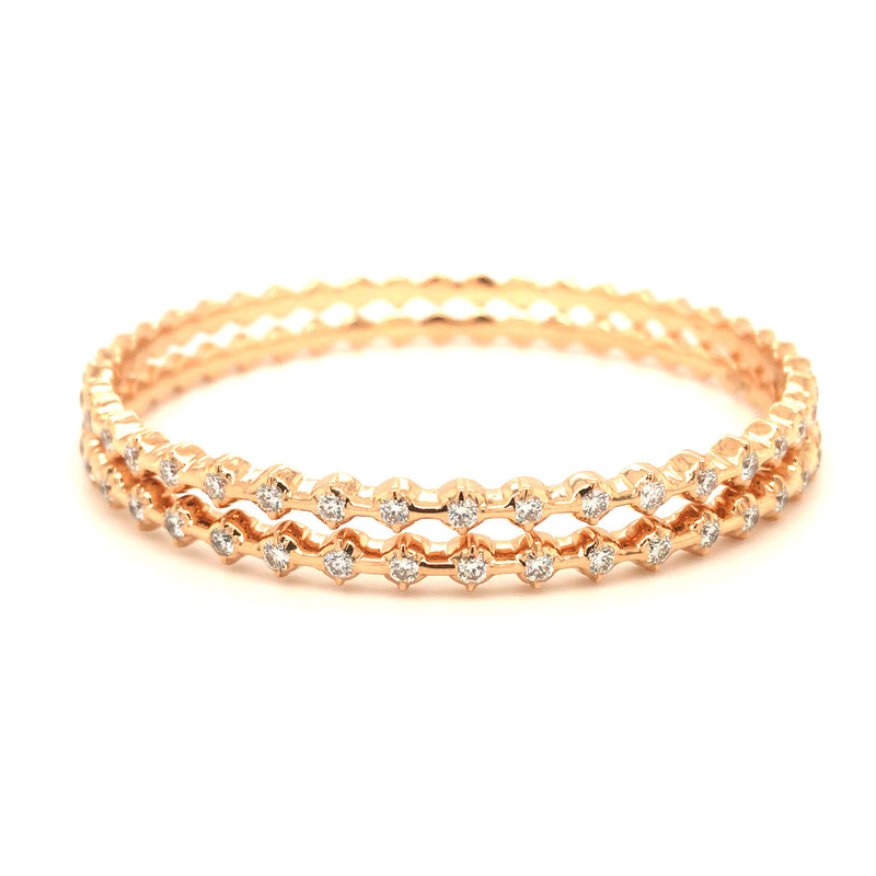 18K Rose Gold & 0.46ct Diamond Bangle (8.1gm) – Virani Jewelers