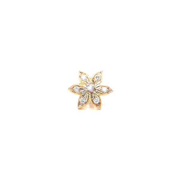 Star shaped diamond nose pin outlet