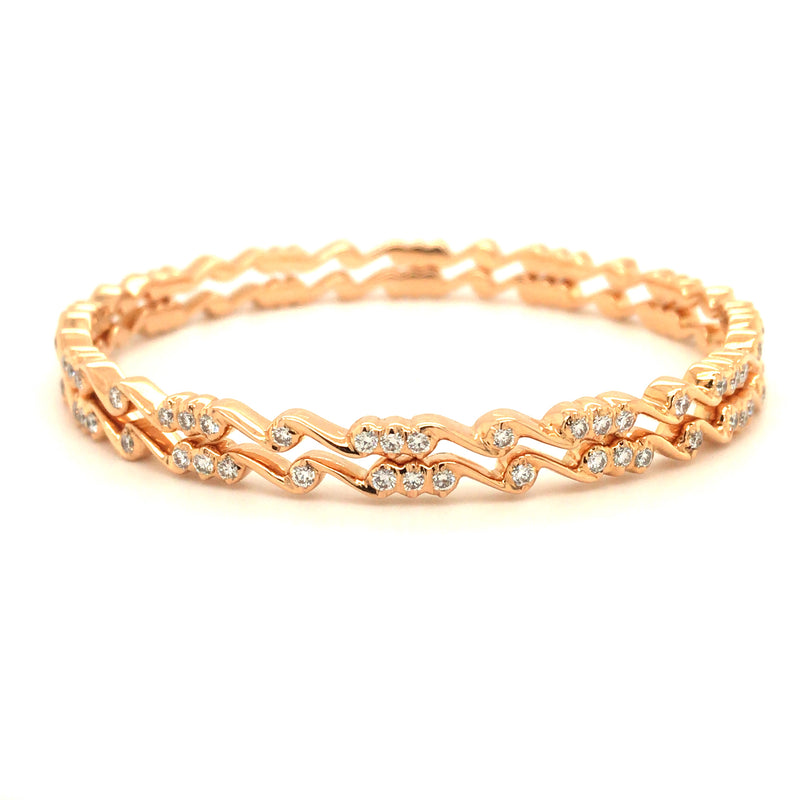 BR1657-2.8 Daily Wear Simple Gold Bangles South Indian Jewelry