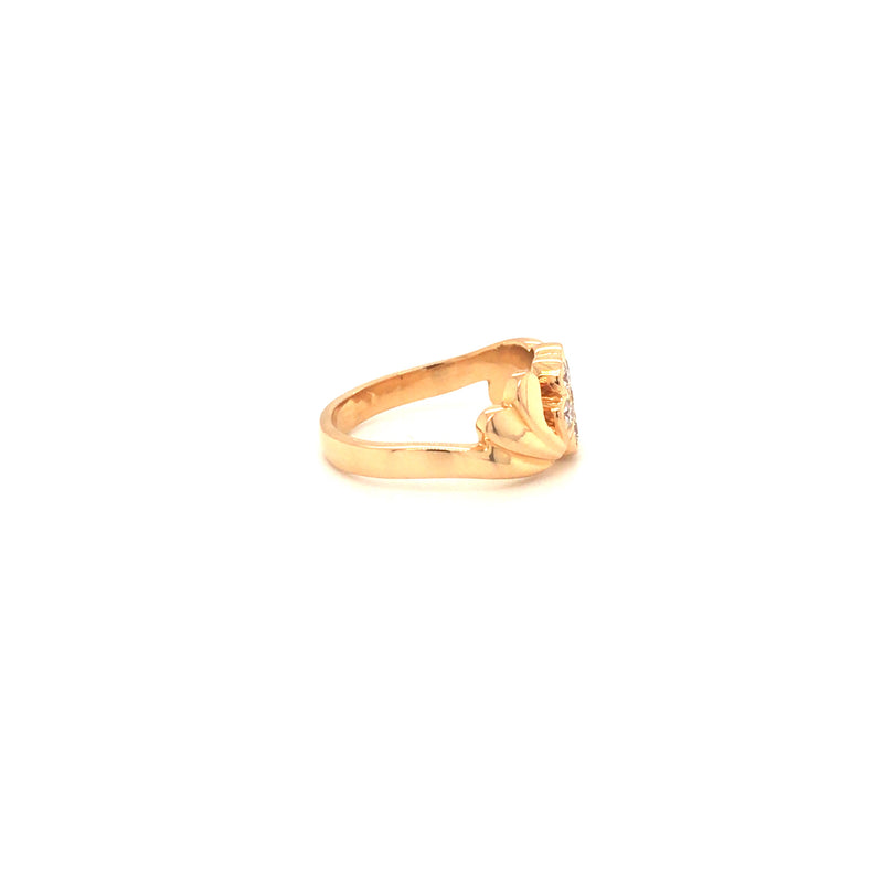 Aashvi Yellow Gold Diamond Ring | Diamond Jewellery | Dishis Jewels