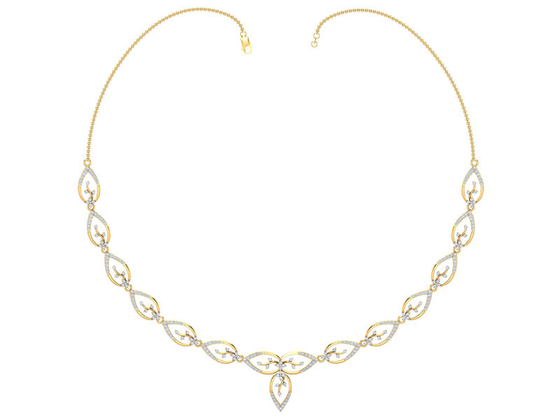 CHIC LEAF CANOPY NECKLACE efifdiamonds CHIC LEAF CANOPY NECKLACE efifdiamonds NECKLACES 158487.00 EF-IF Diamond Jewellery
