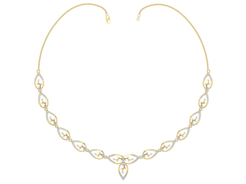 CHIC LEAF CANOPY NECKLACE efifdiamonds CHIC LEAF CANOPY NECKLACE efifdiamonds NECKLACES 158487.00 EF-IF Diamond Jewellery