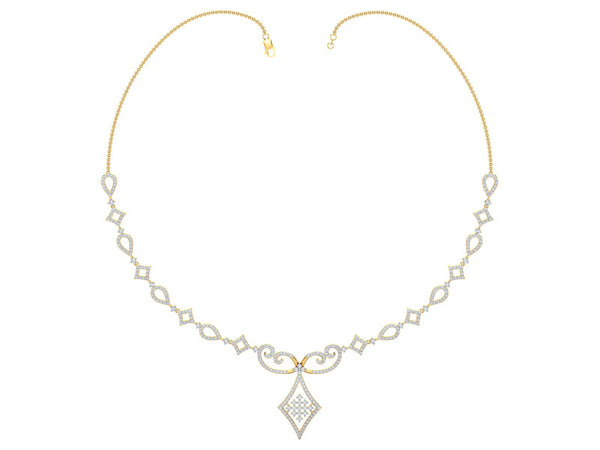 Diamond Necklaces Online Chennai - EF-IF Diamond Jewellery