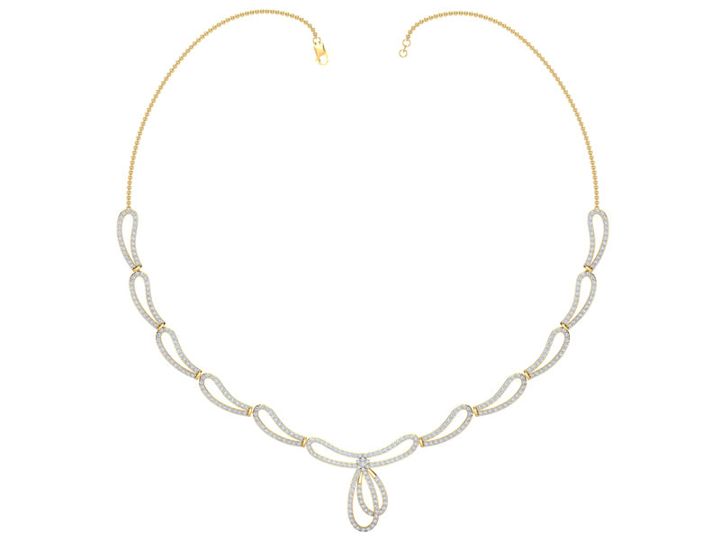 ELEGANT INTERLINKED LOOP NECKLACE - EFIF Diamonds – EF-IF Diamond Jewellery