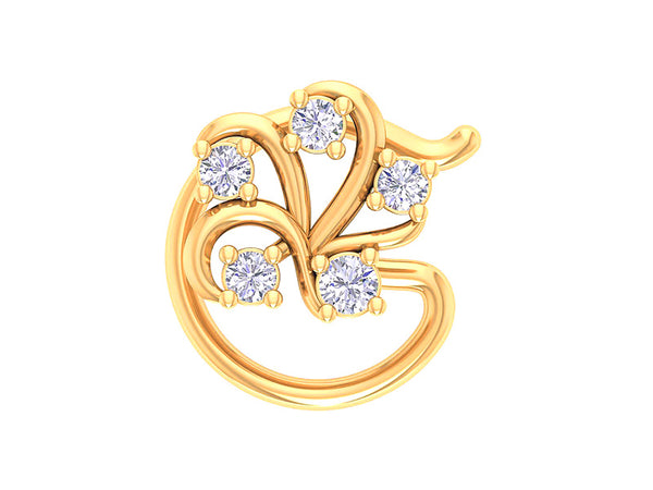 DIAMOND NOSEPIN, Diamond jewellery, nose pin, gold nose pin, efif diamond jewellery