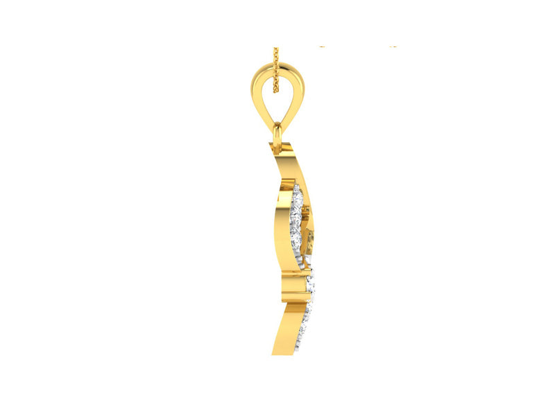 Trendy Twisted Pendant efifdiamonds Trendy Twisted Pendant efifdiamonds Pendants 15384.00 EF-IF Diamond Jewellery