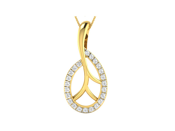 Ovate Leaf Pendant efifdiamonds Ovate Leaf Pendant efifdiamonds Pendants 16357.00 EF-IF Diamond Jewellery