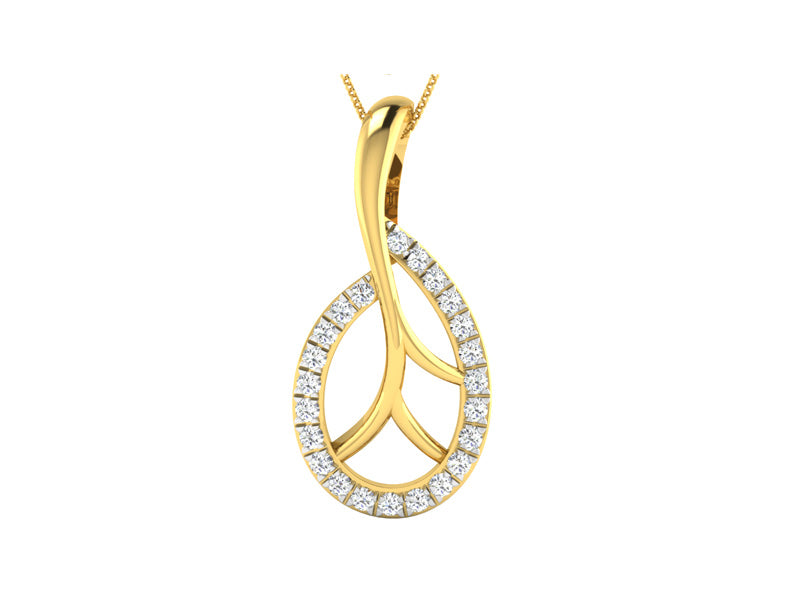 Ovate Leaf Pendant efifdiamonds Ovate Leaf Pendant efifdiamonds Pendants 16357.00 EF-IF Diamond Jewellery